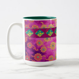ORIENTALPink Türkisblau - Tasse, Cup Zweifarbige Tasse