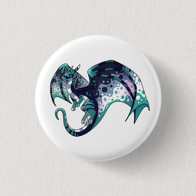 Oriented AroAce Pride Dragon Button (Vorderseite)