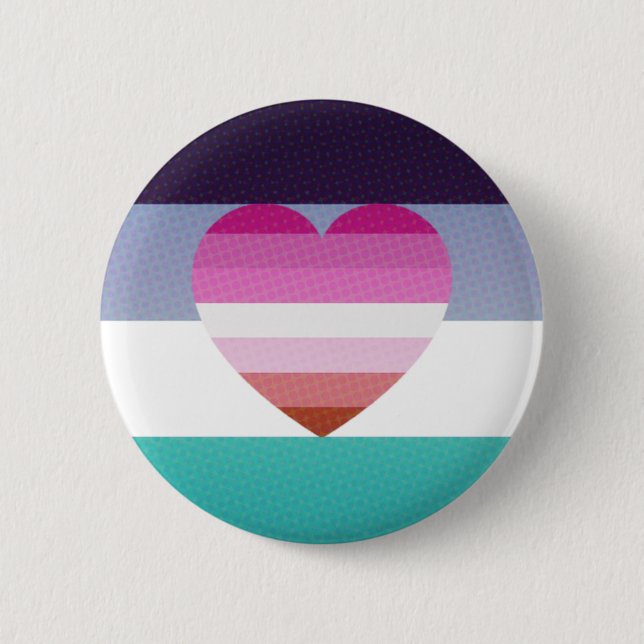 orientierter aroace lesbischer Stolzknopf Button (Vorderseite)