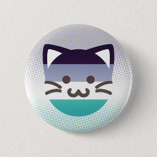 orientierter aroace Stolz-Katzenknopf Button