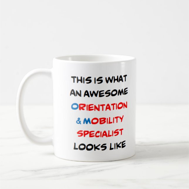 Orientierungs- und Mobilitätsspezialist, phantasti Kaffeetasse (Links)