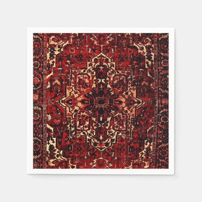 Orientteppichdesign in dunkelrot serviette (Vorderseite)
