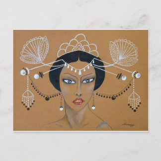Orig. Carte postale Art déco asiatique