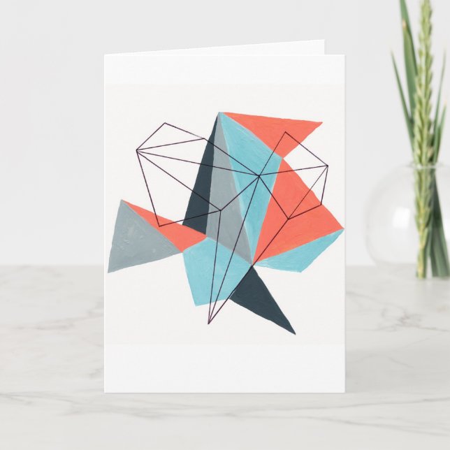 Origami 1 Grußkarte Karte (Vorderseite)