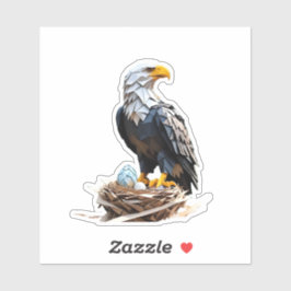 Origami American eagle  Aufkleber