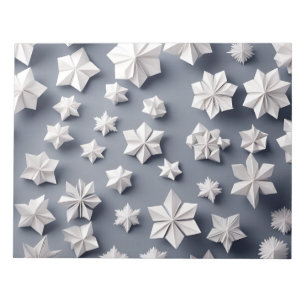 Origami Art - Frozen Elegante: Dazzling Snowflakes Notizblock