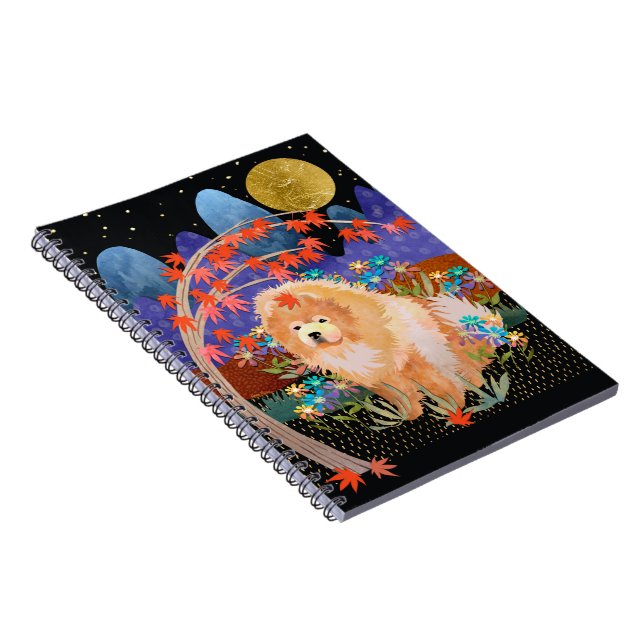 ORIGAMI AUTOMNE Chow carnet en spirale (Côté Droit)