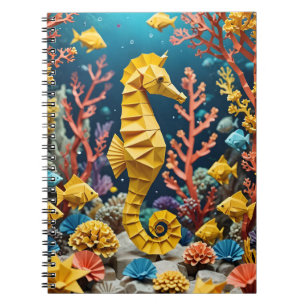 Origami-Back-to-School-Seepferdchen Notizblock