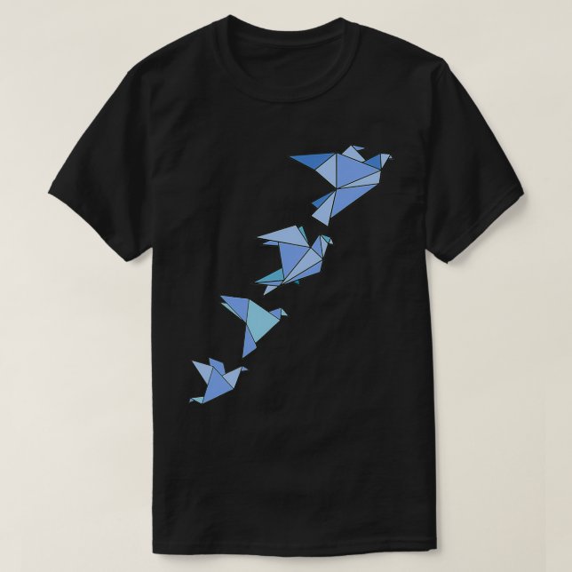 Origami Bird As Origami Idea Japanisch T-Shirt (Design vorne)