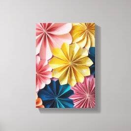 Origami-Blume Leinwanddruck