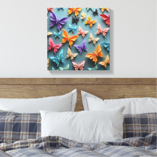 Origami Butterfly Pattern Leinwanddruck