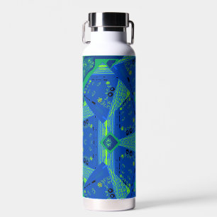 Origami Chintz (L) Blue Green Trinkflasche