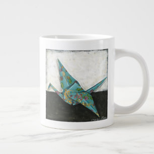 Origami Crane mit Blumenbezeichnungen Jumbo-Tasse