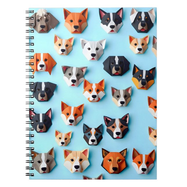 Origami Cute Dog - Soft and comfortable Notizblock (Vorderseite)