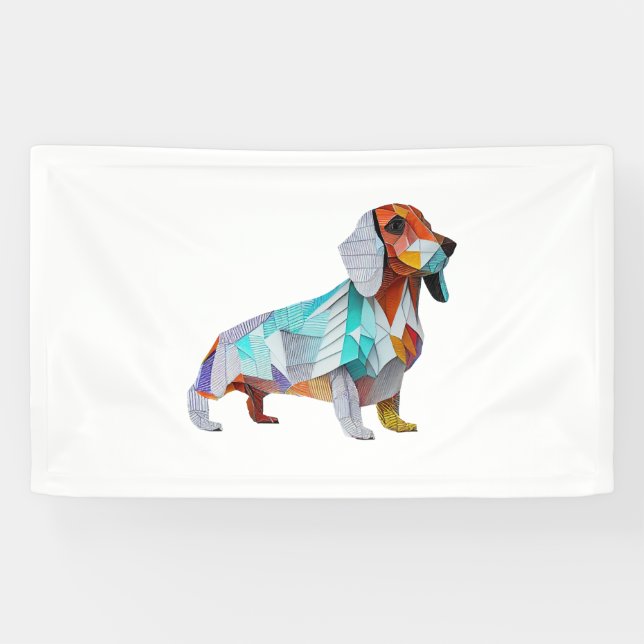 Origami-Dackel Banner (Horizontal)
