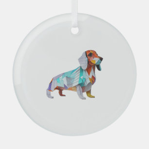 Origami-Dackel Ornament Aus Glas