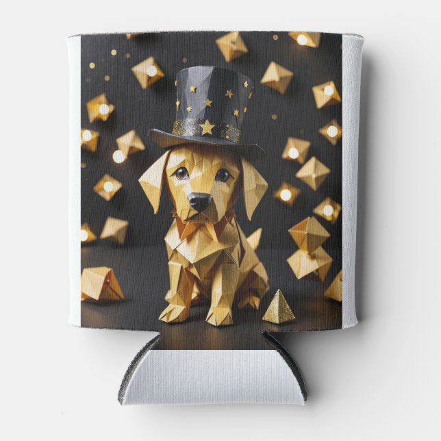 Origami Dapper Dog Dosenkühler (Vorderseite)