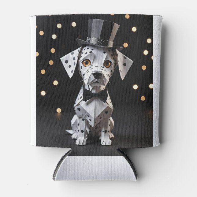 Origami-Dapper-Hund Dosenkühler (Vorderseite)