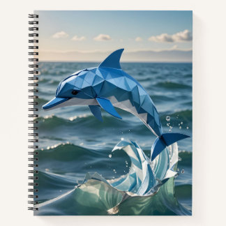 Origami-Delphin zurück in die Schule Notizbuch