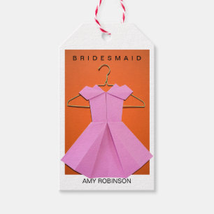 Origami Designer Brautkleid Geschenkanhänger