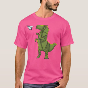 Origami Dinosaur Shirt - Origami T-Rex Flying Pape