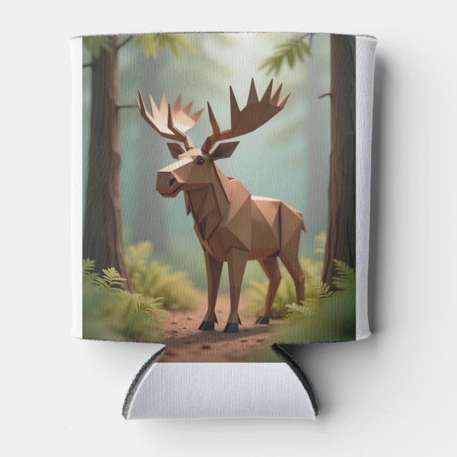Origami Elch  Dosenkühler (Vorderseite)