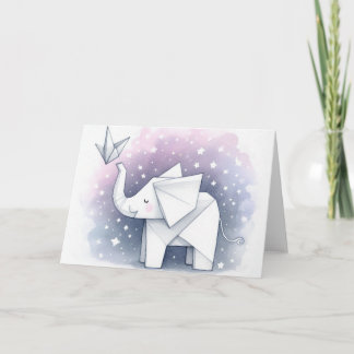 Origami Elephant Hoffnungen und Träume Karte