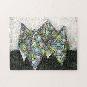 Origami Fortune Teller auf geometrischem Papier
