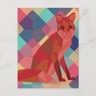 Origami Fox Postkarte