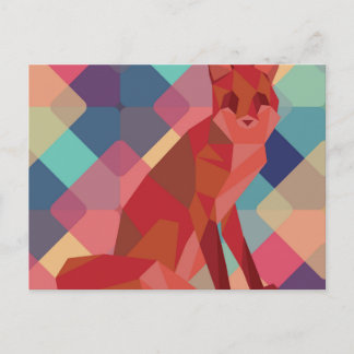 Origami Fox Postkarte