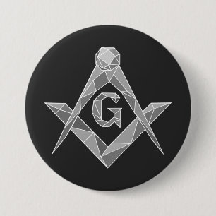 Origami-Freimaurersymbol Button
