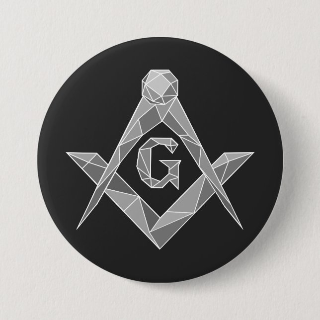 Origami-Freimaurersymbol Button (Vorderseite)