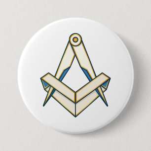 Origami-Freimaurersymbol Button
