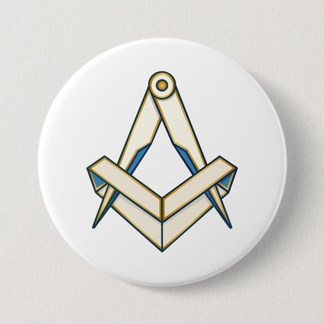 Origami-Freimaurersymbol Button (Vorderseite)