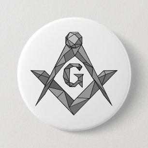 Origami-Freimaurersymbol Button
