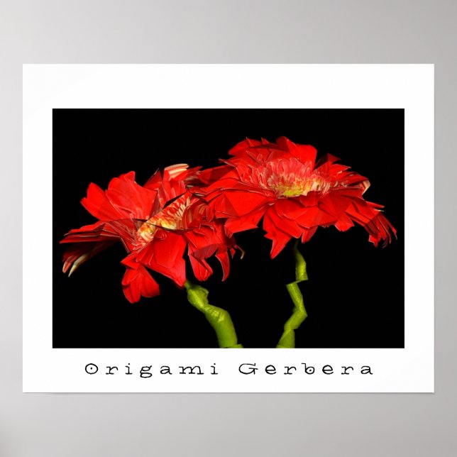 Origami Gerbera Poster (Vorne)