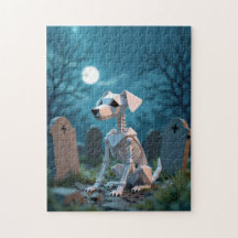 Origami Gruseliger Halloween-Skelett-Hund