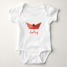 Origami Hat Salinning Baby Bodysuit