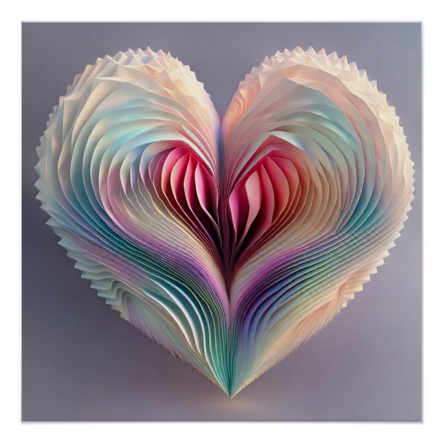 Origami Heart Poster (Vorderseite)