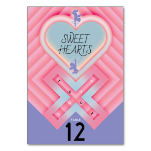 Origami Heart X Sweet Hearts Tischnummer