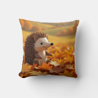 Origami Igel Herbst als Thema Kissen