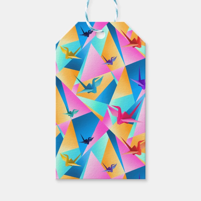 Origami Kaleidoscope Geschenkanhänger (Vorderseite)