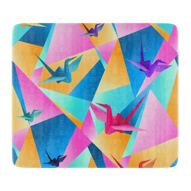 Origami Kaleidoscope Schneidebrett (Vorderseite)