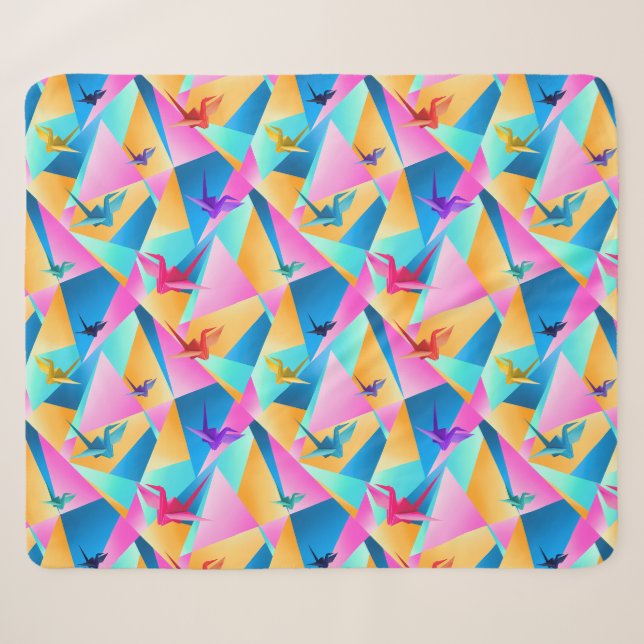 Origami Kaleidoscope Sherpadecke (Vorderseite (Horizontal))