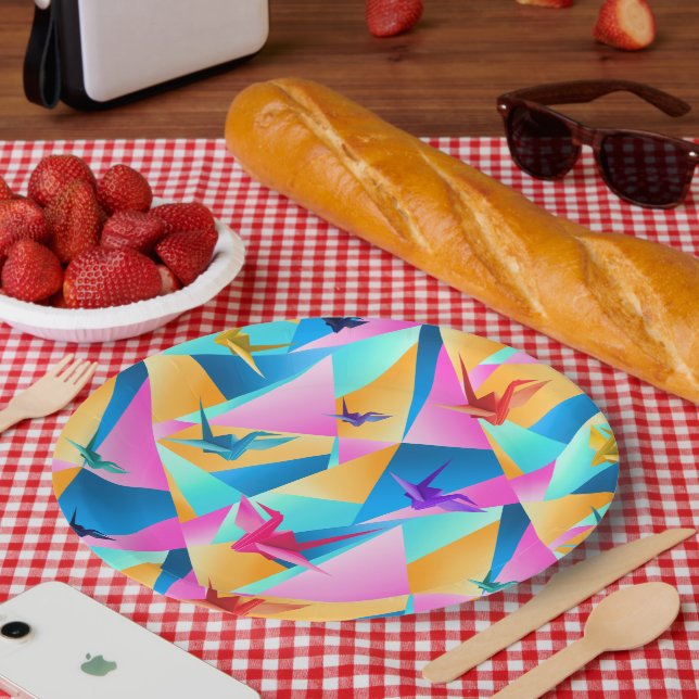 Origami Kaleidoskop Pappteller (Picknick)