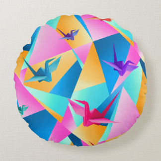 Origami Kaleidoskop Rundes Kissen