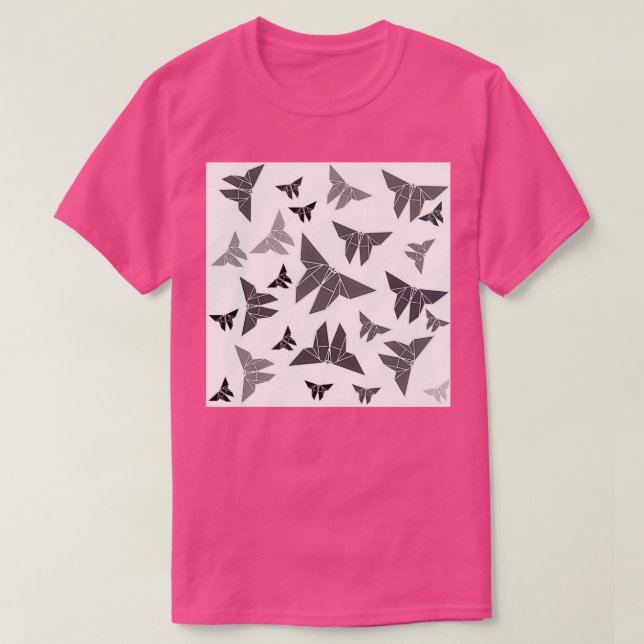 Origami Kamikaze Butterfly Pattern T-Shirt (Design vorne)