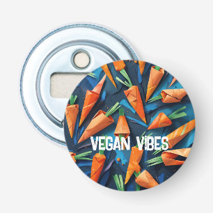 Origami-Karotten-Muster - Vegan Vibes Flaschenöffner