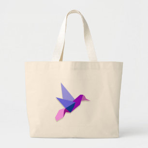 Origami Kolibri Jumbo Stoffbeutel