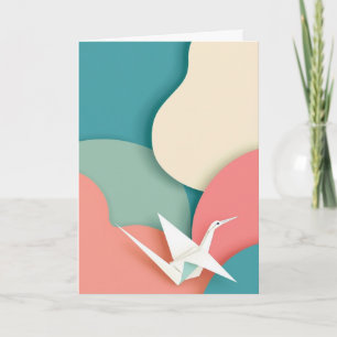 Origami-Kranichflug Karte